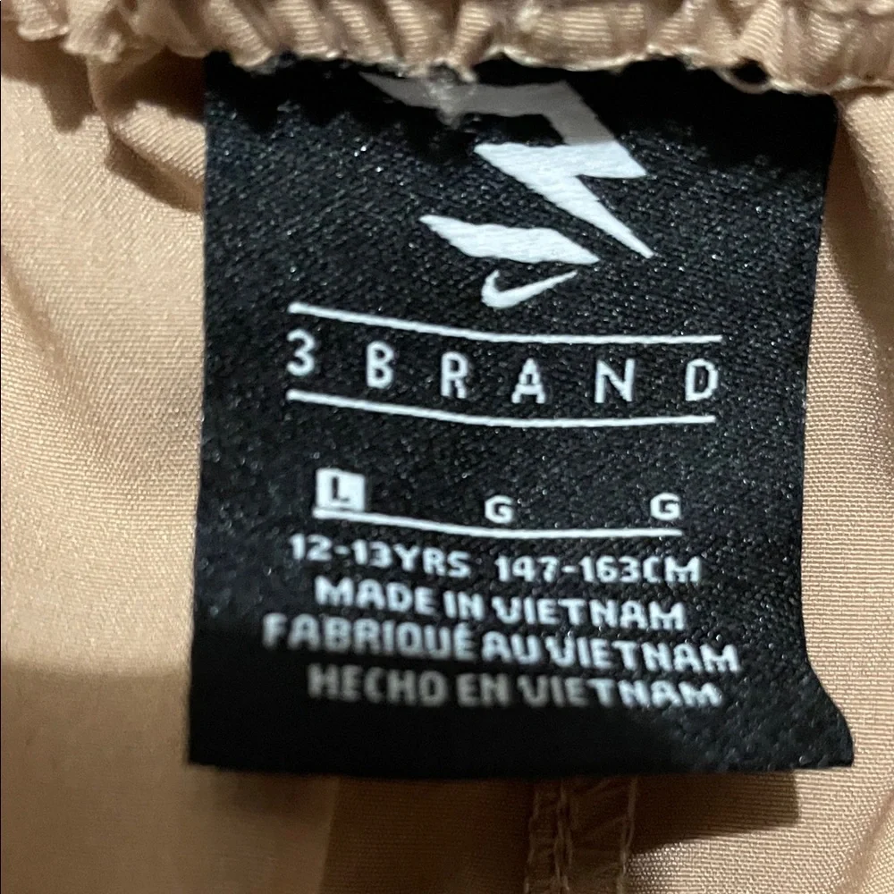Nike Beige Cargo Joggers with White Swoosh NWOT - Picture 2 of 3